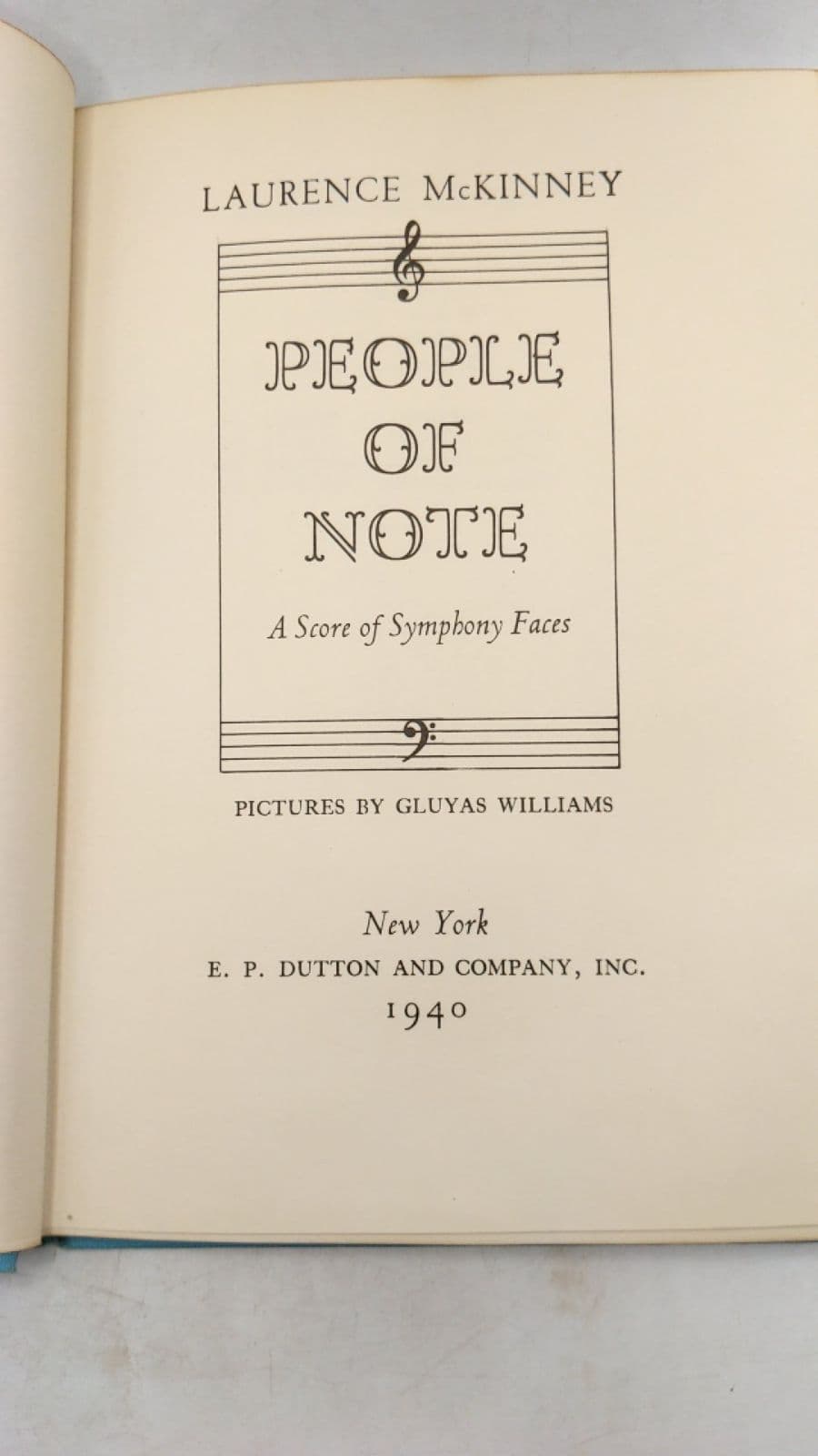 People of Note: A Score of Symphony Faces by Laurence McKinney - title page