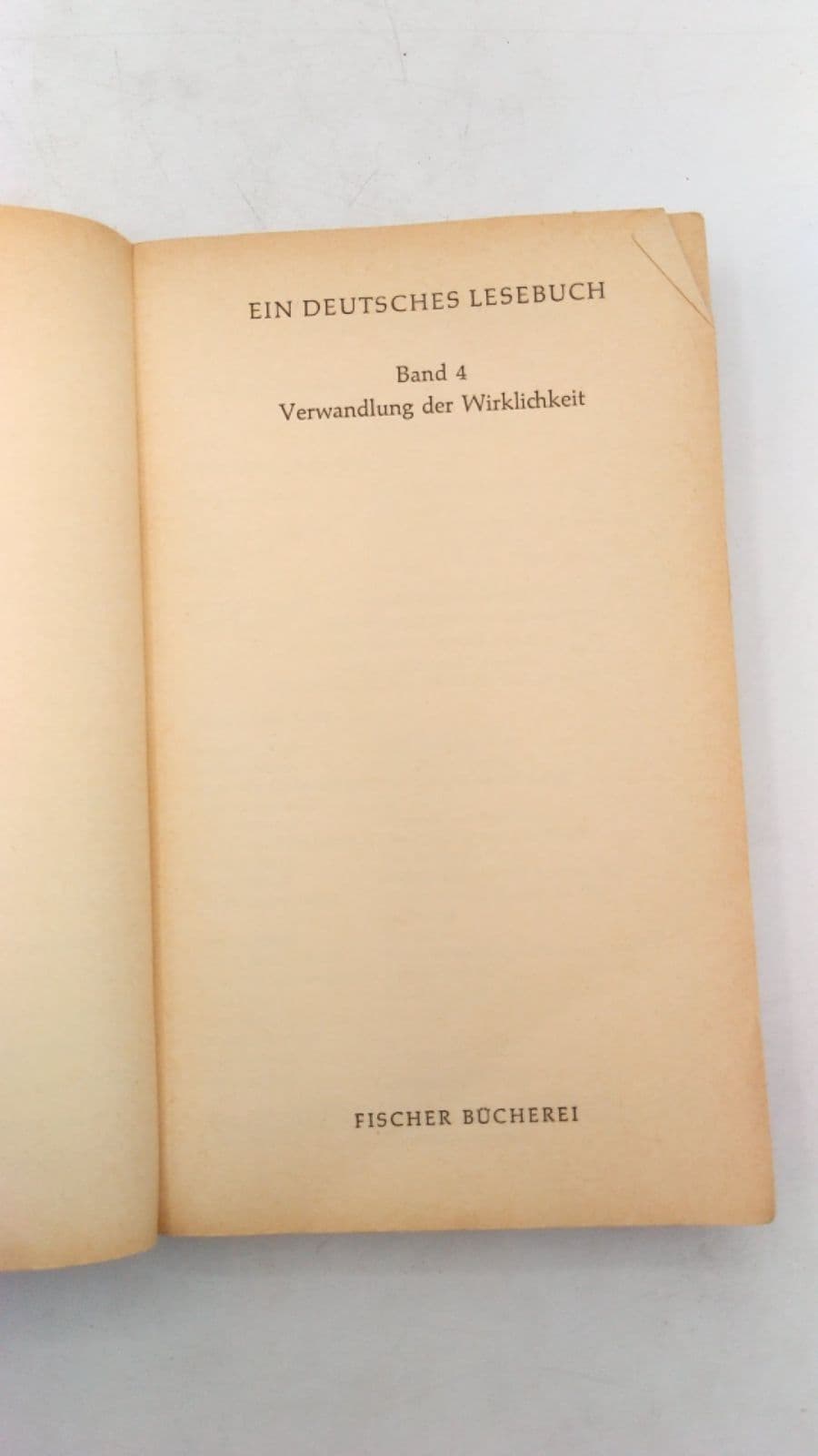 Zeichen der Zeit: Ein Deutsches Lesebuch by Walther Killy - title page