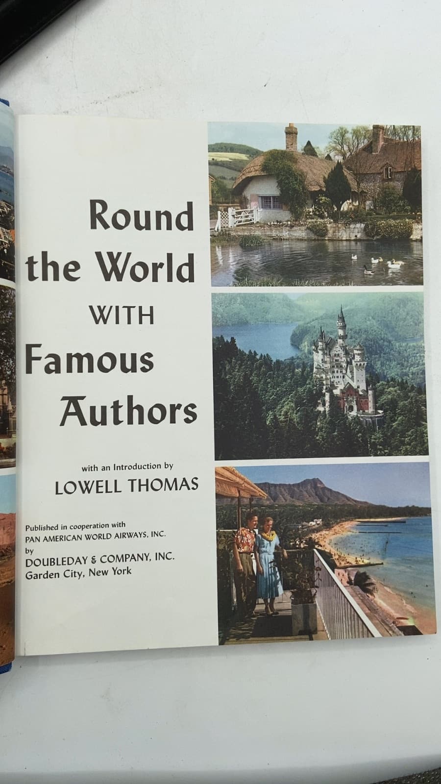Round the World with Famous Authors by Lowell Thomas - title page
