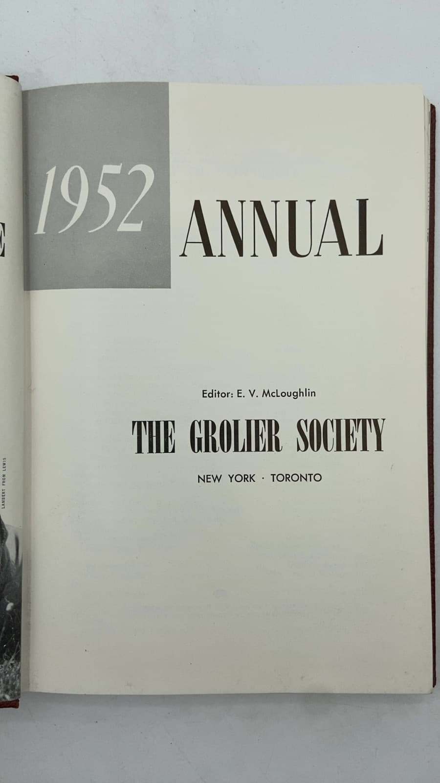 The Book of Knowledge Annual by Editor: E. V. McLoughlin - title page