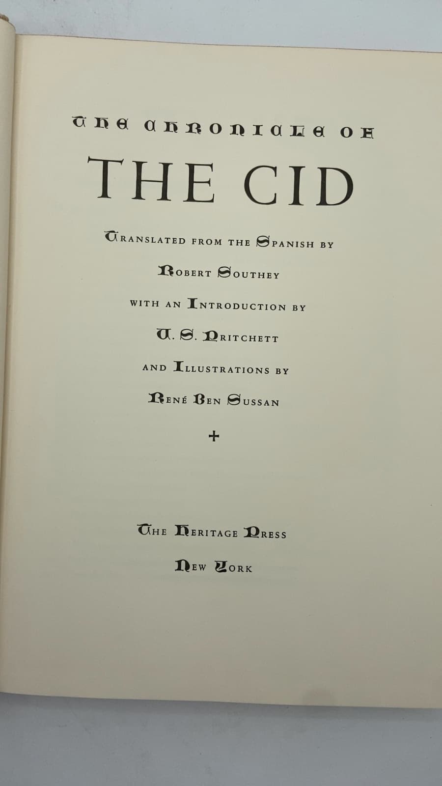The Chronicle of the Cid by Robert Southey - title page