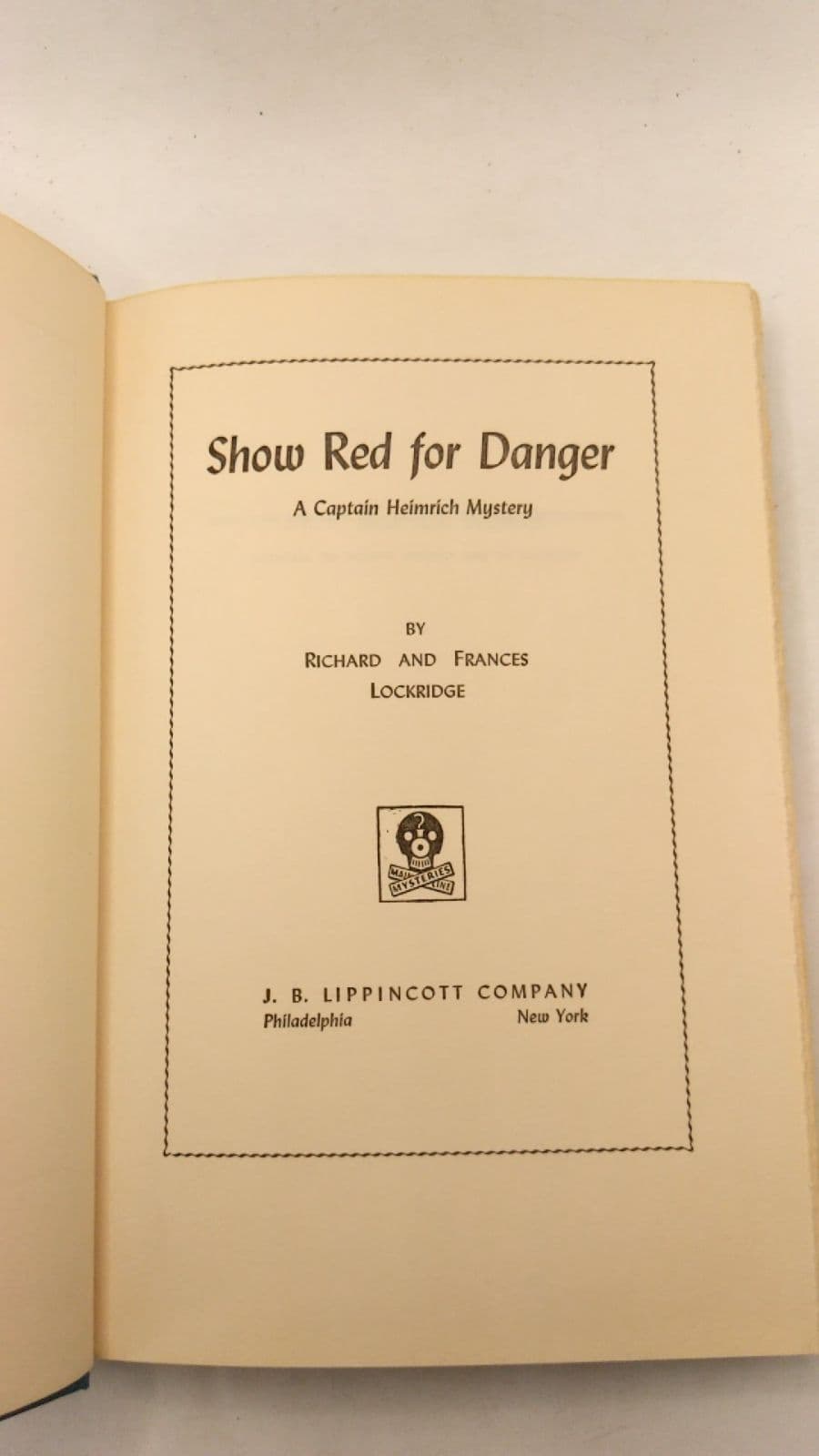 Show Red for Danger by Richard and Frances Lockridge - title page