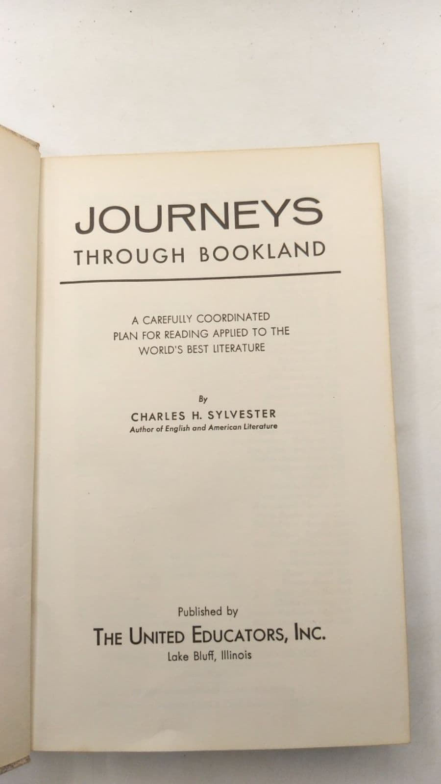 Journeys Through Bookland by Charles H. Sylvester - title page