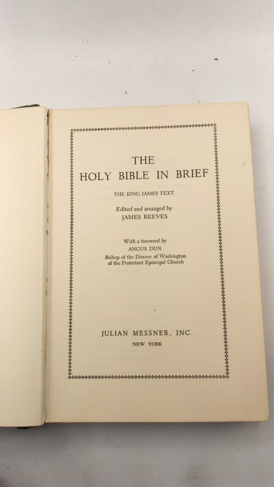 The Holy Bible in Brief by James Reeves - title page
