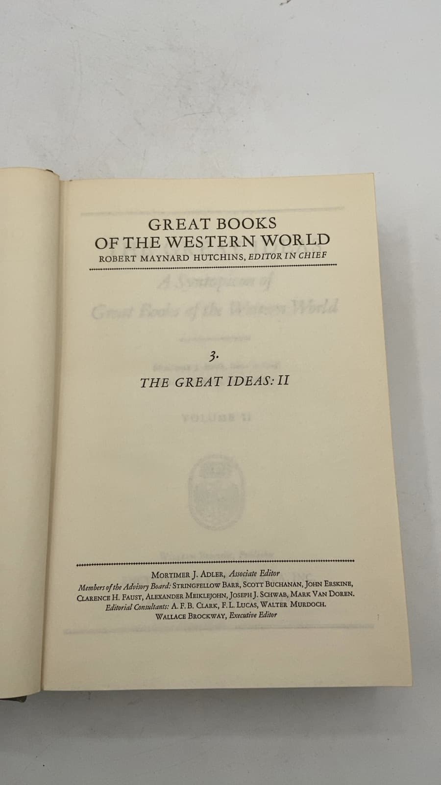 The Great Ideas: II by Mortimer J. Adler, Associate Editor - title page
