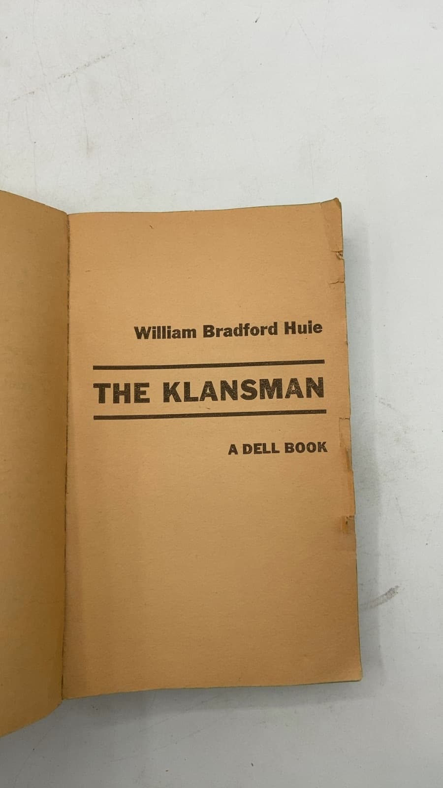 The Klansman by William Bradford Huie - title page