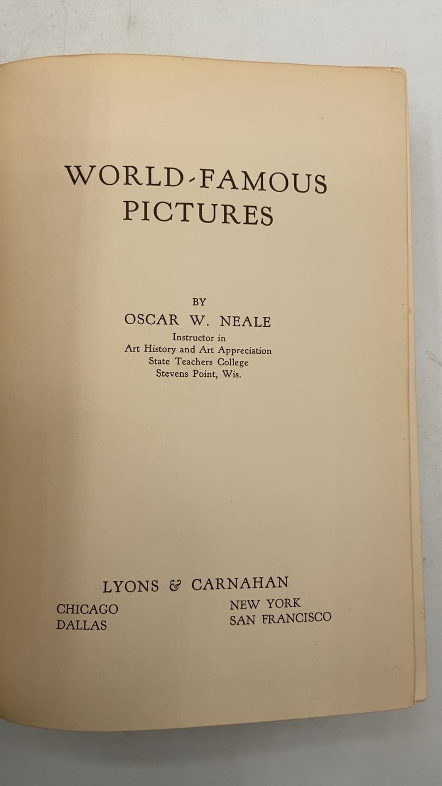World-Famous Pictures by Oscar W. Neale - title page