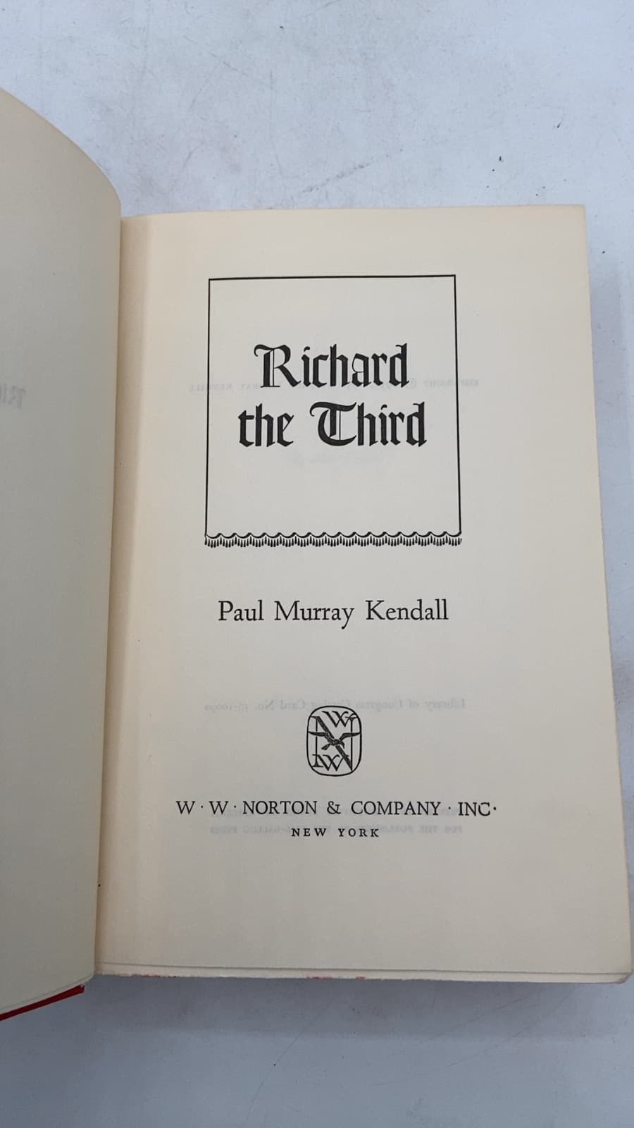Richard the Third by Paul Murray Kendall - title page