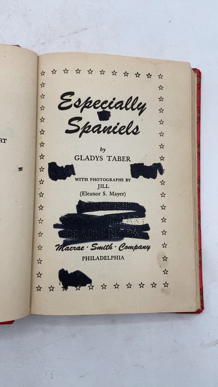 Especially Spaniels by Gladys Taber - title page