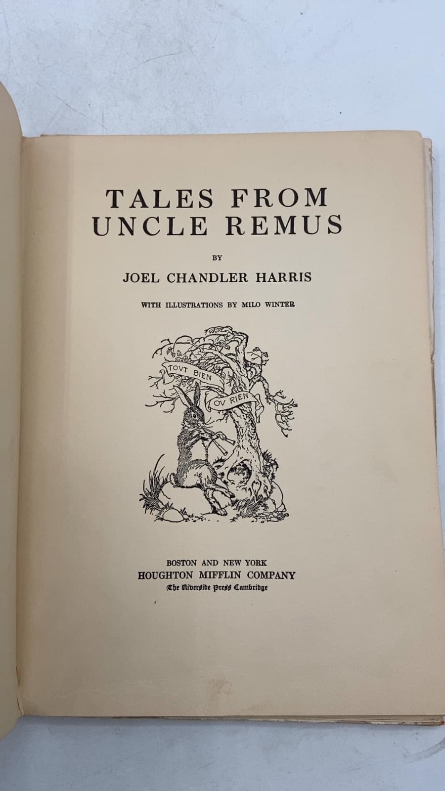 Tales From Uncle Remus by Joel Chandler Harris - title page