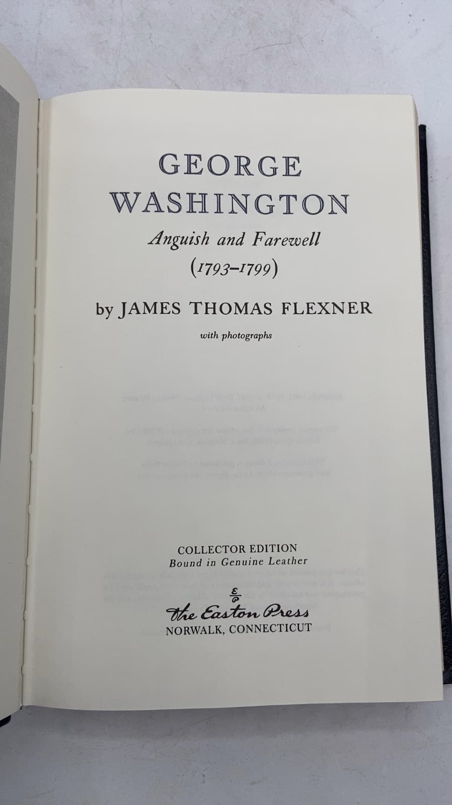 George Washington: Anguish and Farewell (1793-1799) by James Thomas Flexner - title page