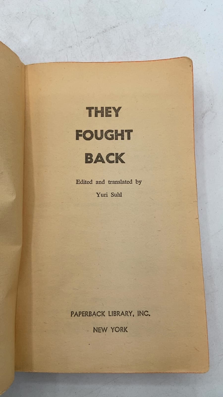 They Fought Back by Yuri Suhl - title page