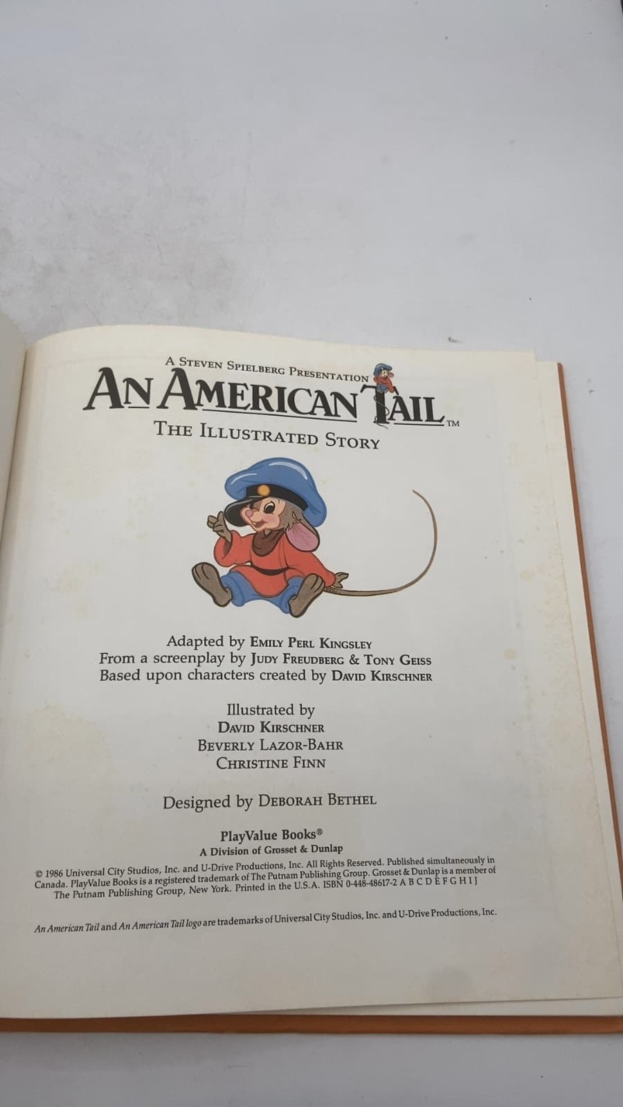 An American Tail: The Illustrated Story by Emily Perl Kingsley - title page