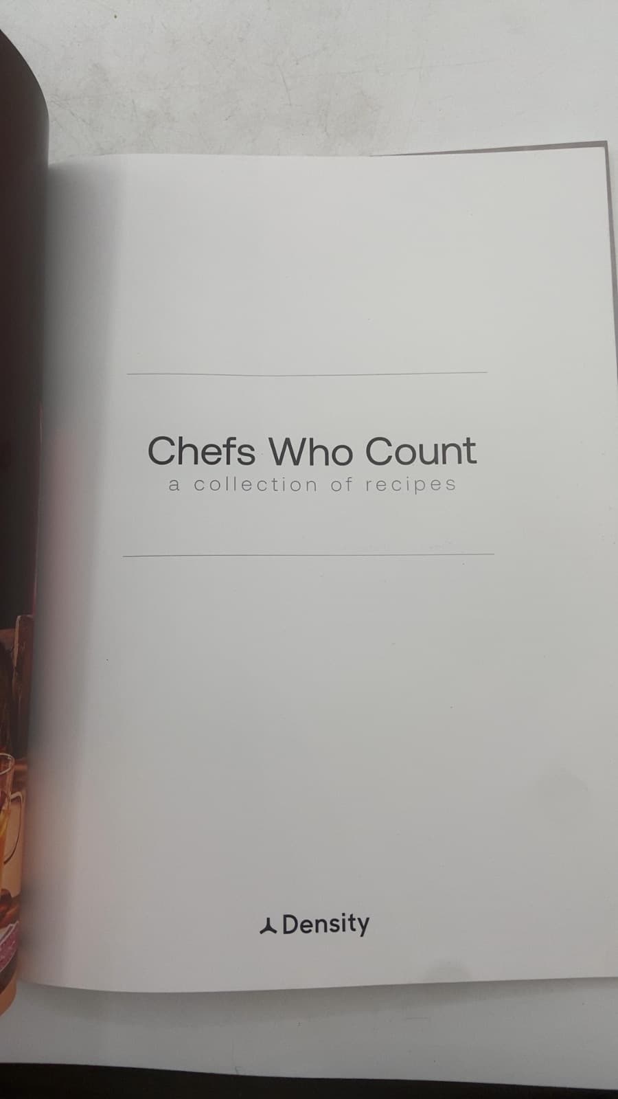 Chefs Who Count: a collection of recipes - title page