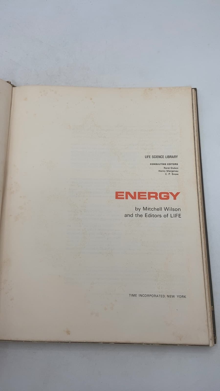 Energy by Mitchell Wilson and the Editors of LIFE - title page