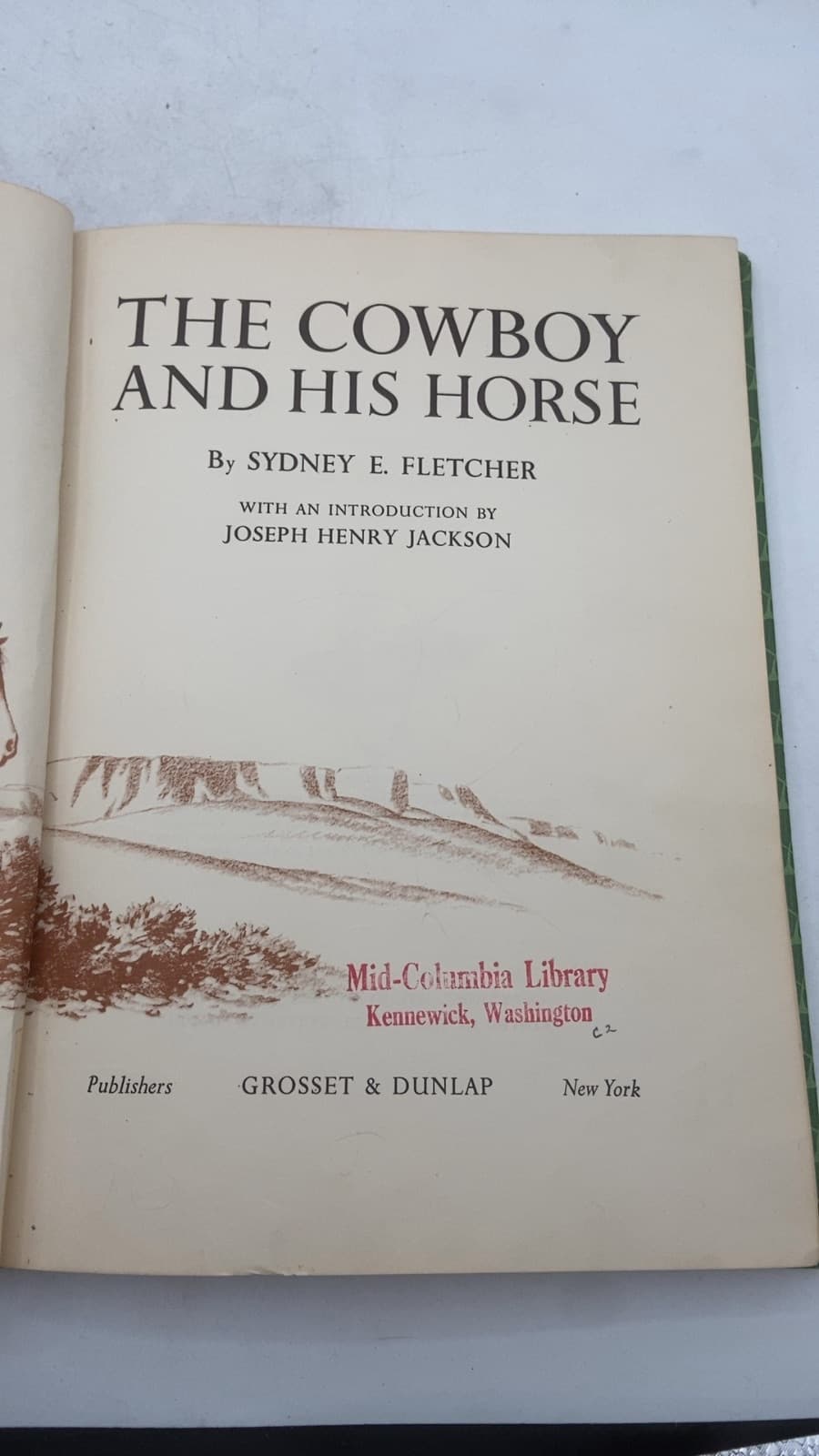 THE Cowboy AND HIS Horse by Sydney E. Fletcher - title page