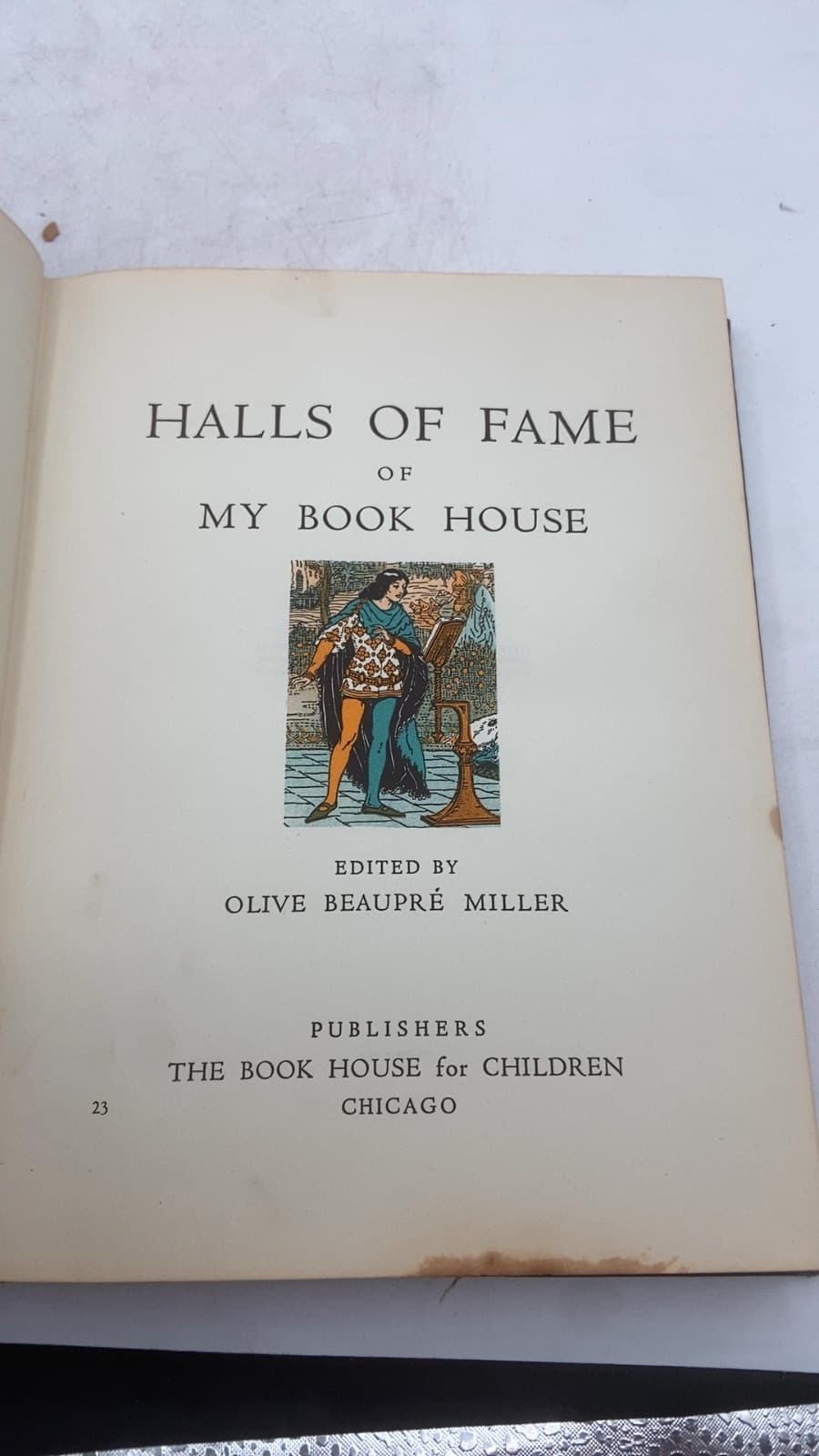 Halls of Fame of My Book House by Olive Beaupré Miller - title page