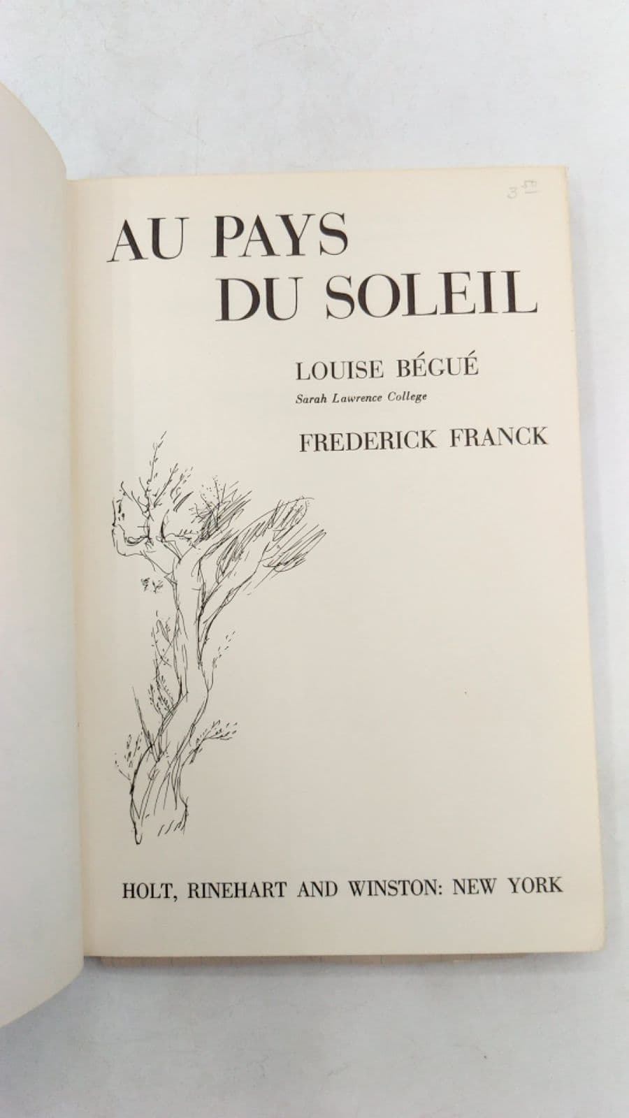 AU Pays DU Soleil by Louise Bégué, Frederick Franck - title page