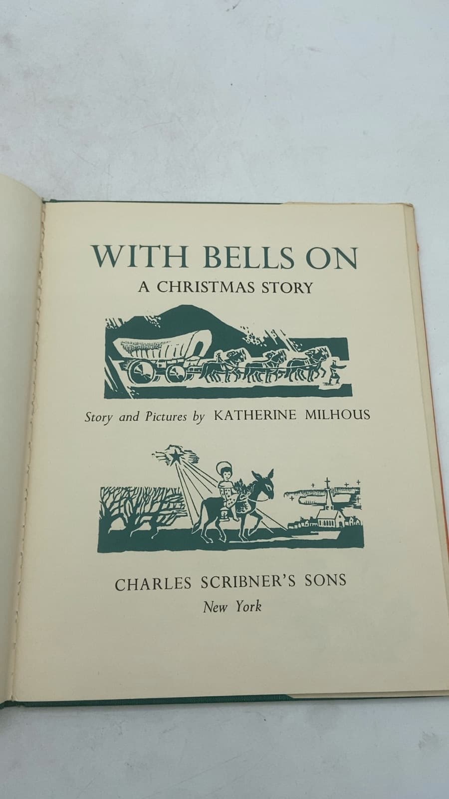 With Bells On: A Christmas Story by Katherine Milhous - title page