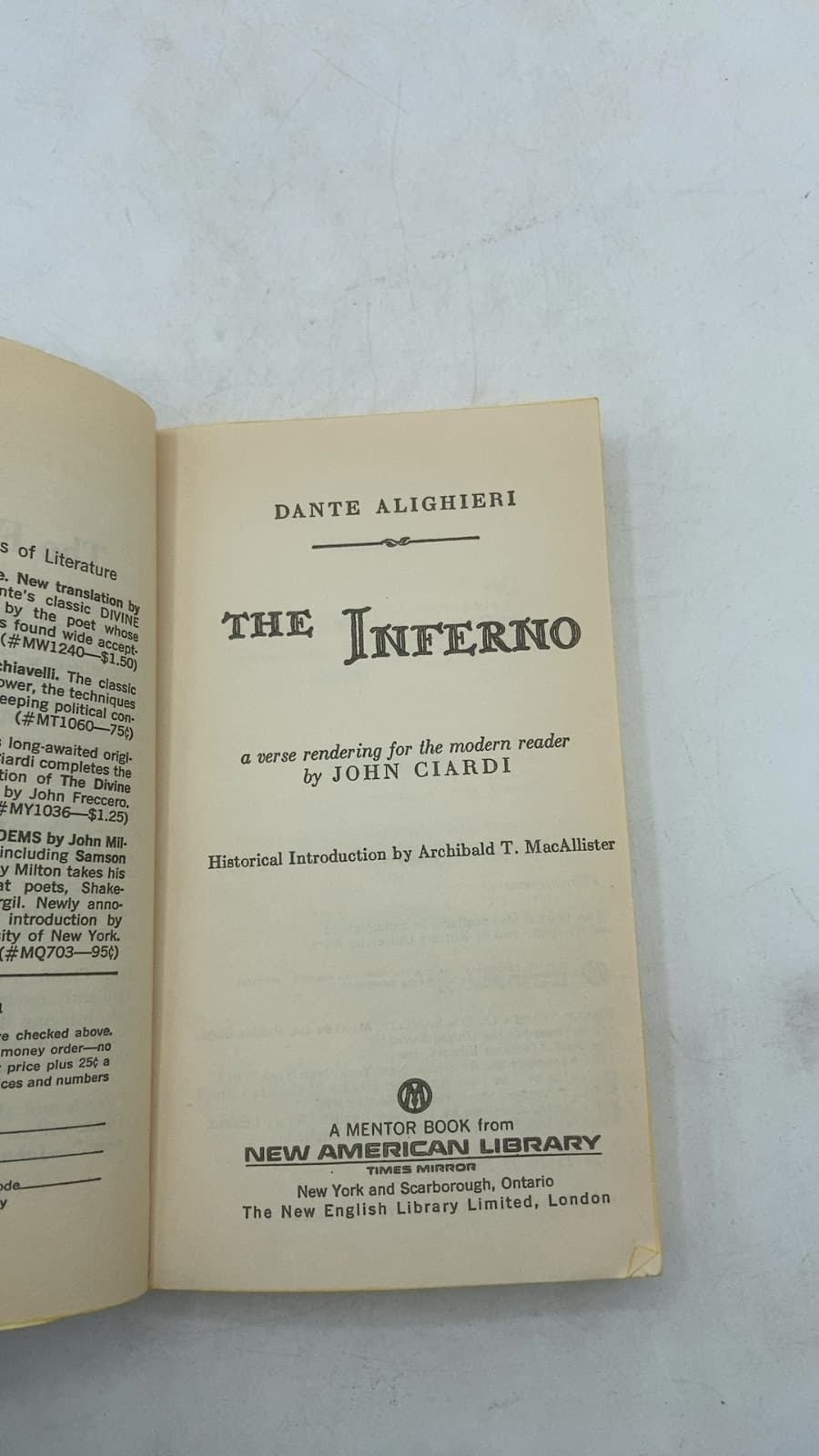 THE Inferno by Dante Alighieri - title page
