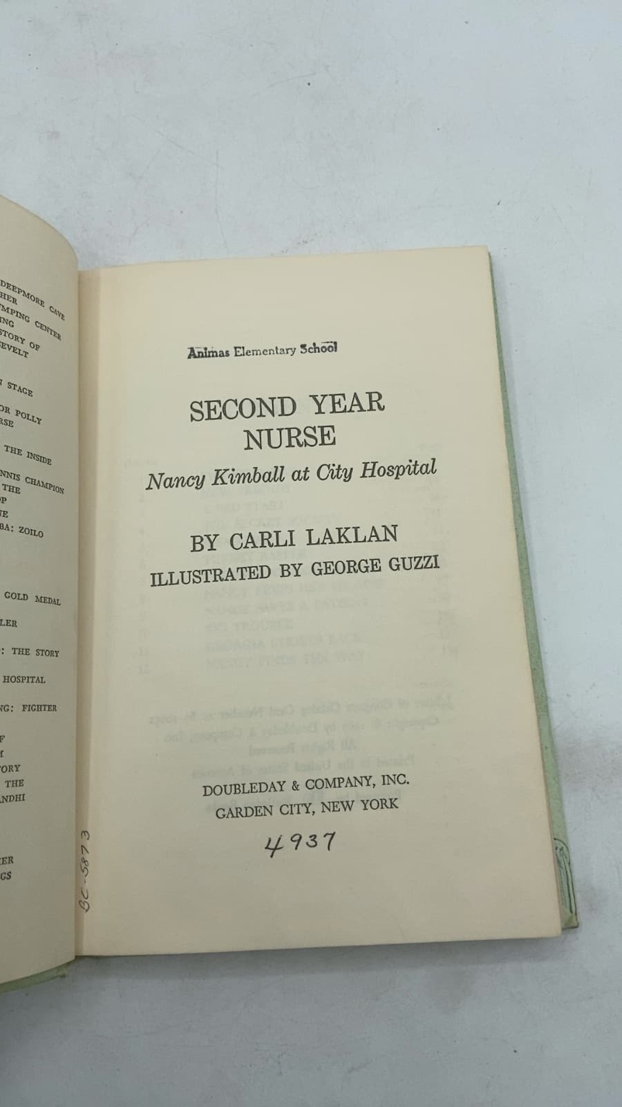 Second Year Nurse: Nancy Kimball at City Hospital by Carli Laklan - title page