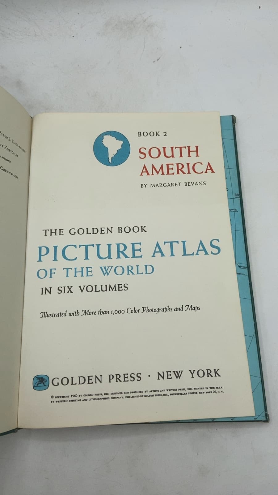 South America by Margaret Bevans - title page