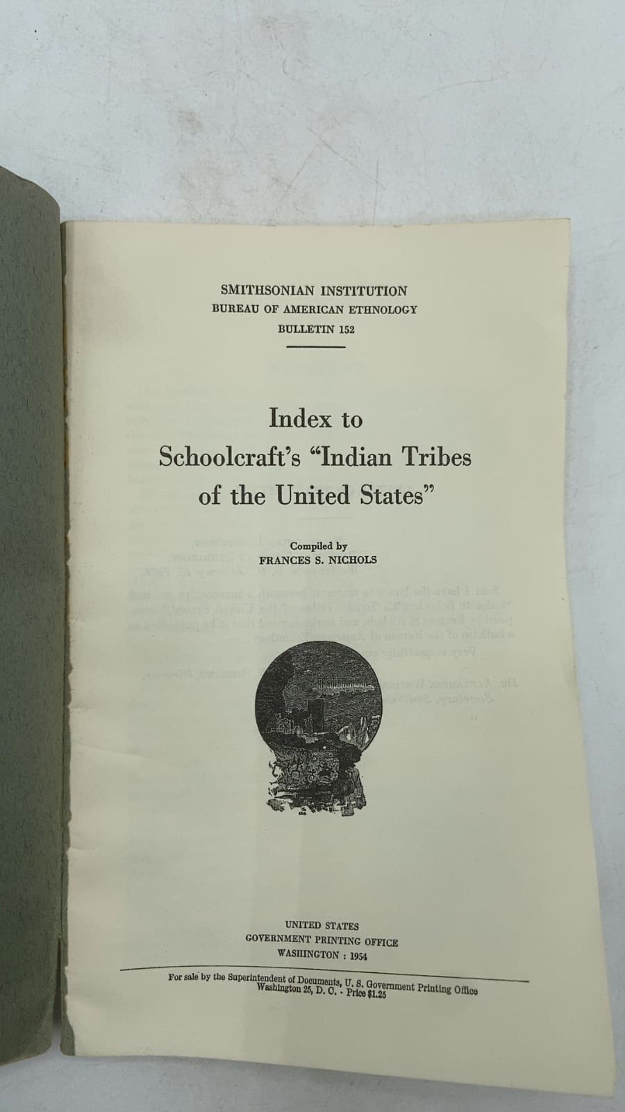 Index to Schoolcraft's 'Indian Tribes of the United States' by Frances S. Nichols - title page