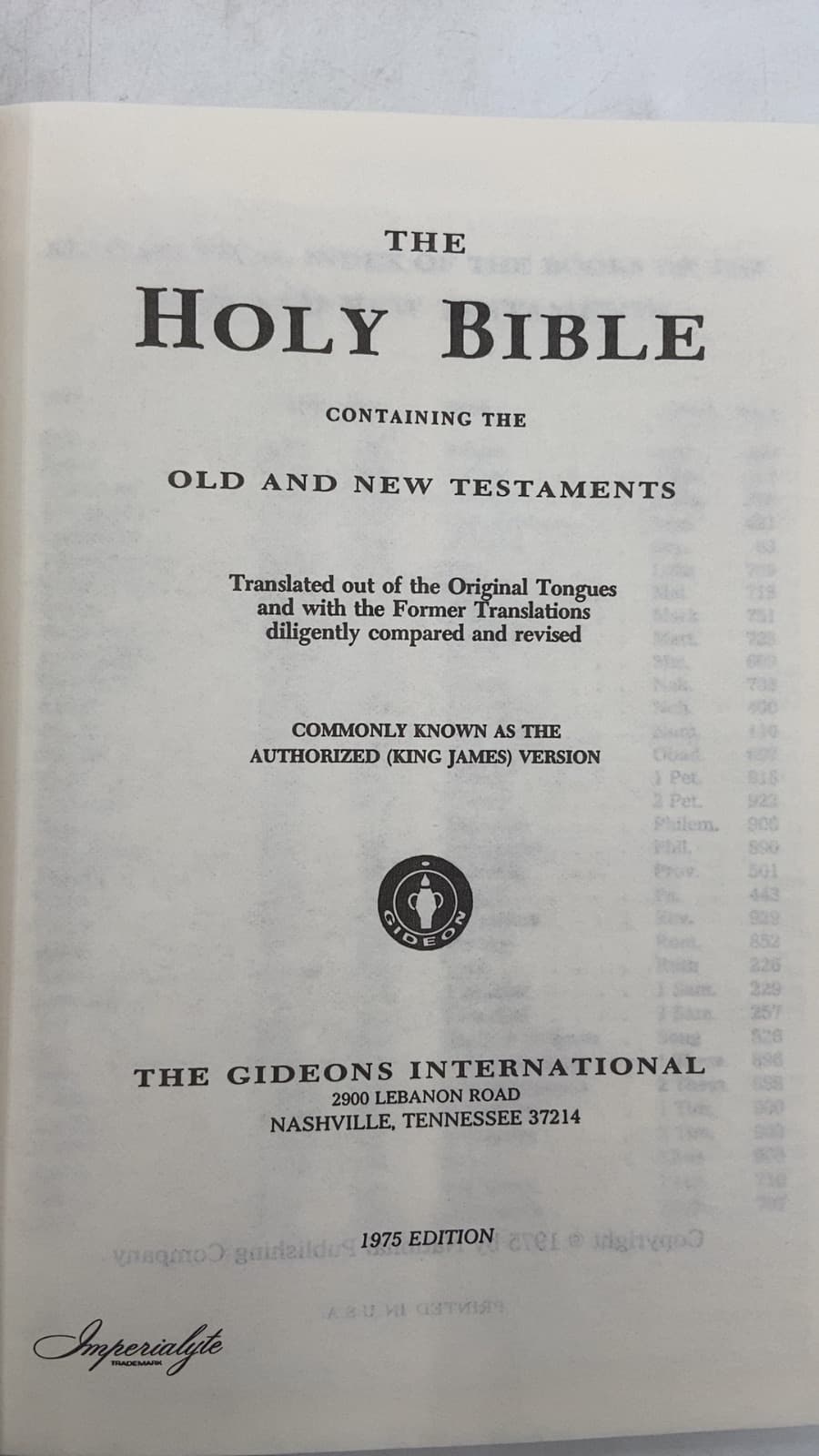 Holy Bible - title page