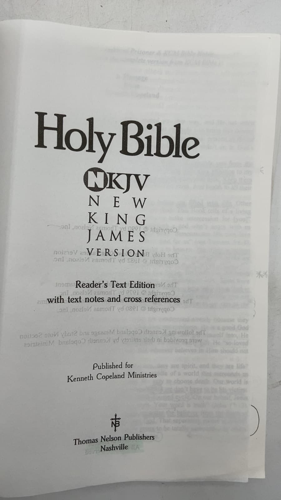 Holy Bible: NKJV New King James Version - title page