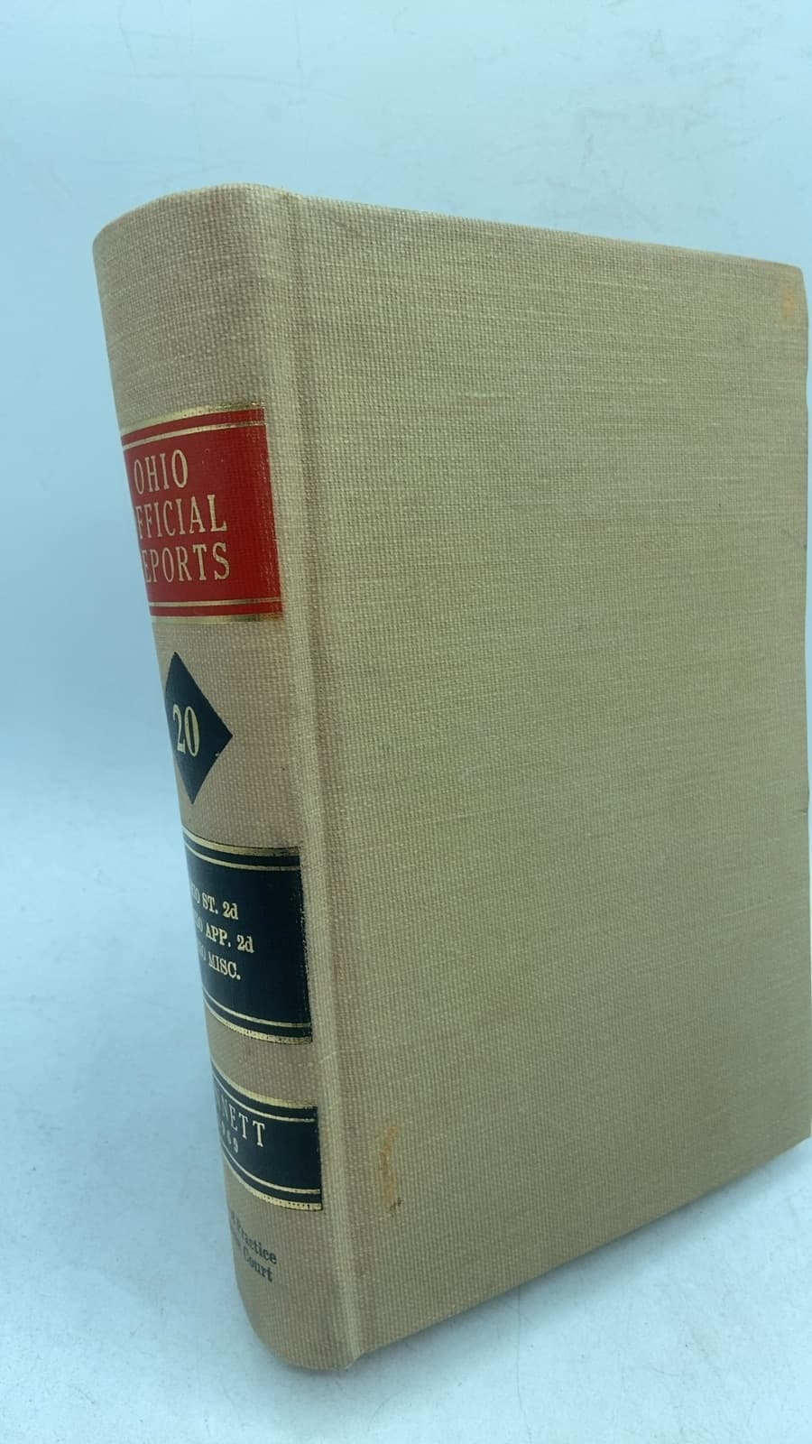 Reports of Cases Argued and Determined in the Supreme Court of Ohio, Second Series, Volume XX by Hiram L. Connett - front cover