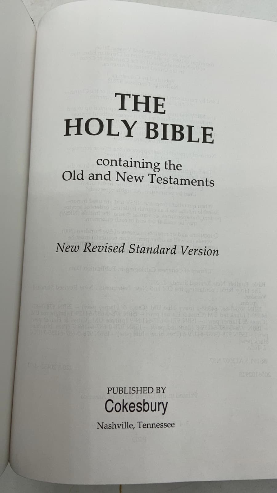 The Holy Bible: New Revised Standard Version - title page