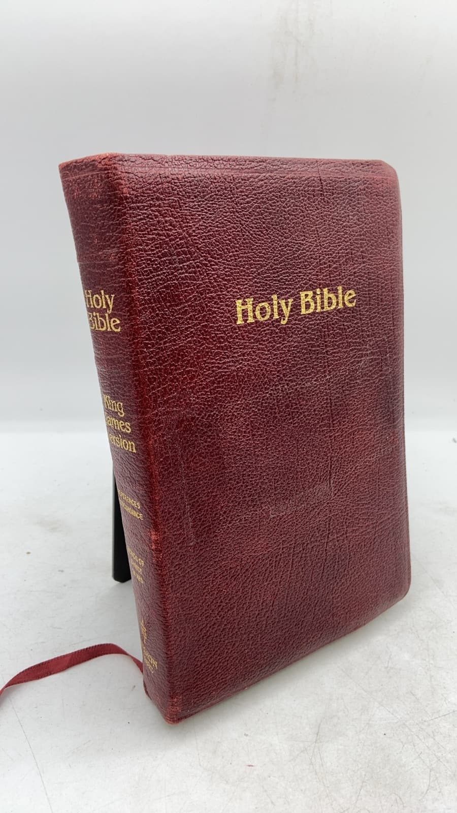 The Holy Bible King James Version, References Concordance, words of Christ in red, Genuine Leather  - front cover