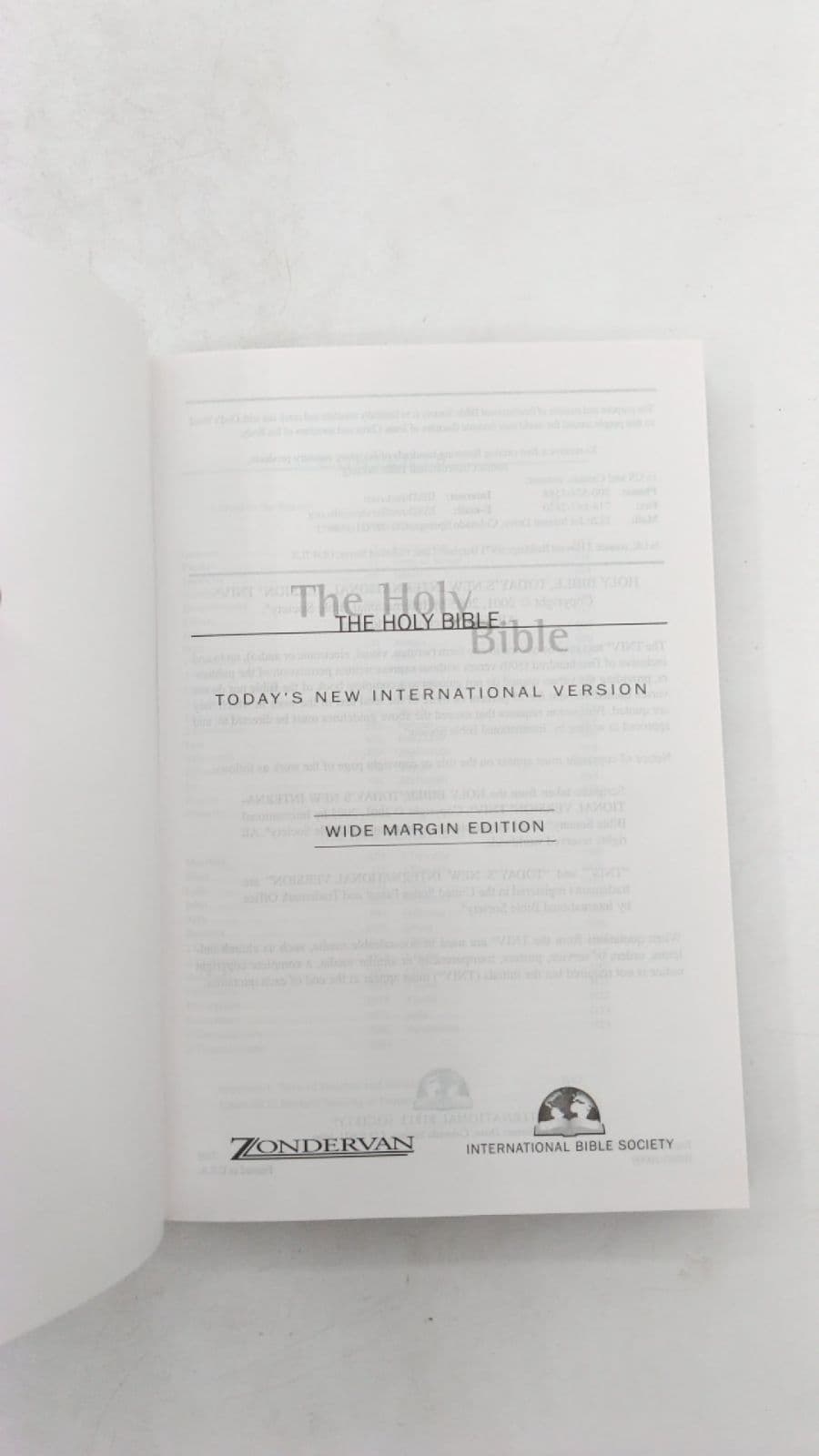 The Holy Bible: Today's New International Version - title page