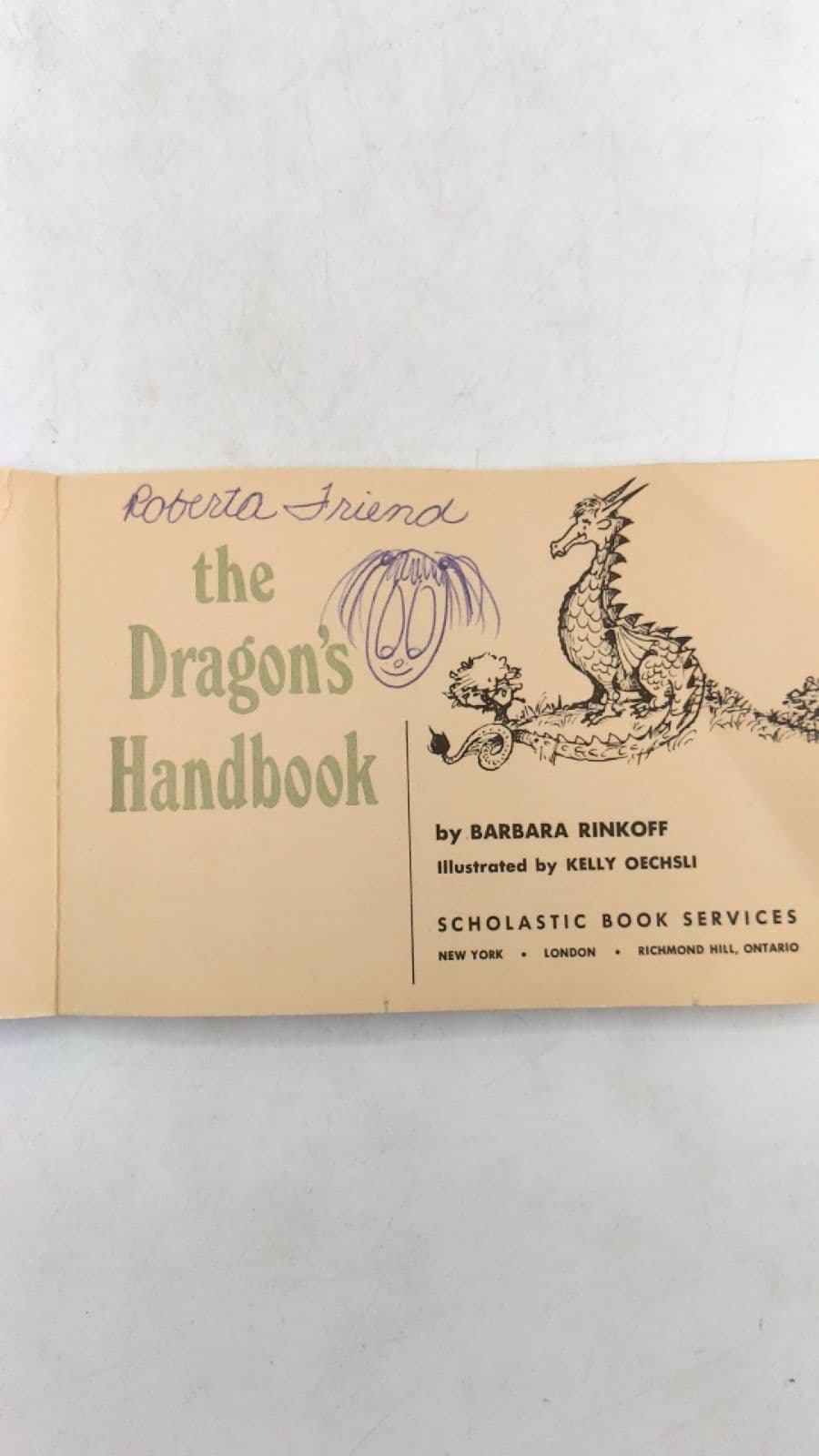 the Dragon's Handbook by Barbara Rinkoff - title page