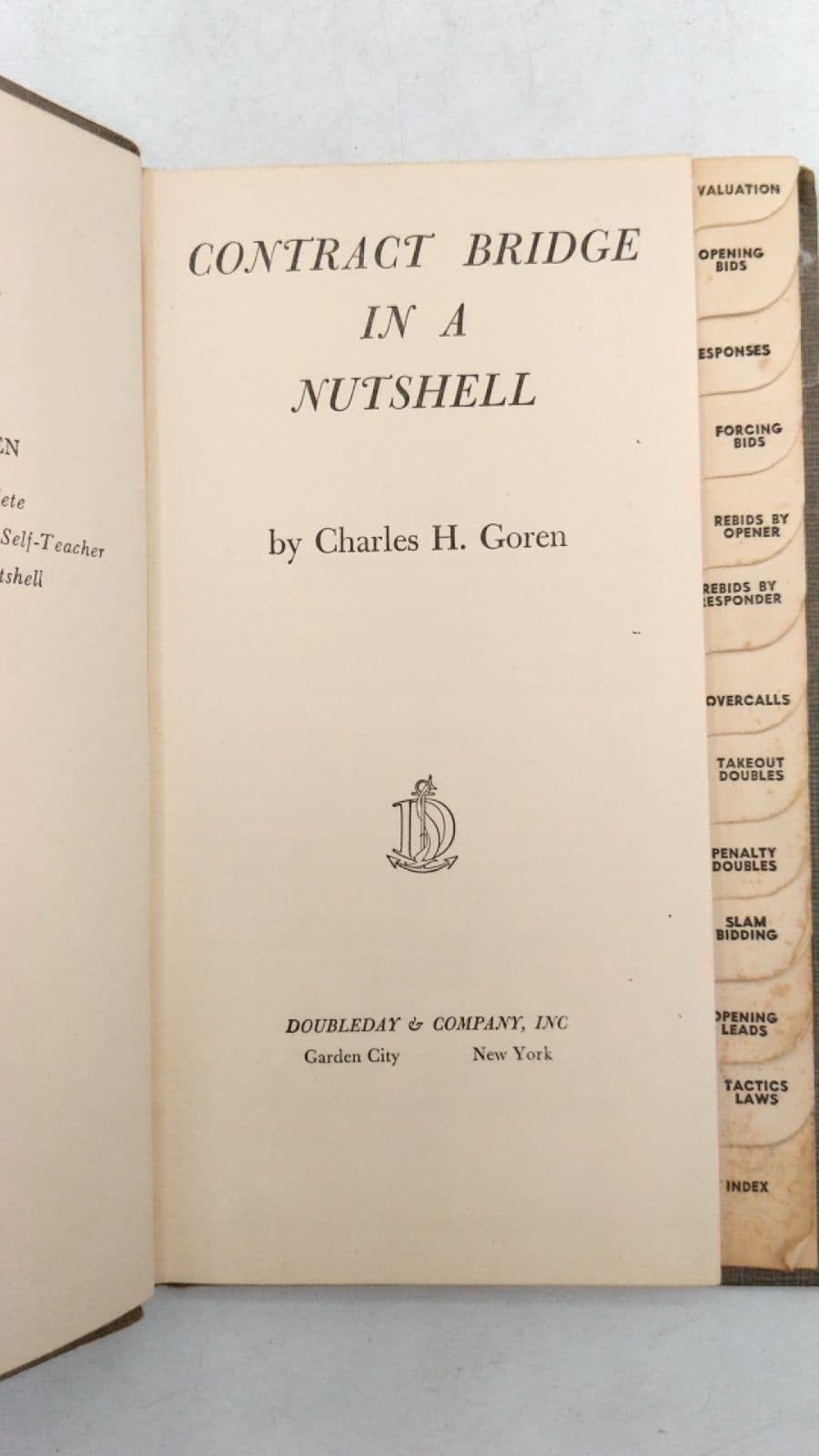 Contract Bridge in a Nutshell by Charles H. Goren - title page