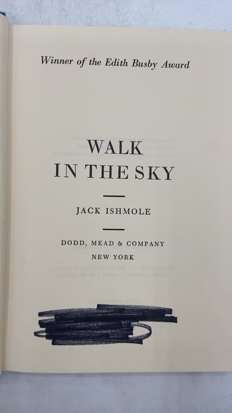 Walk IN THE SKY by Jack Ishmole - title page