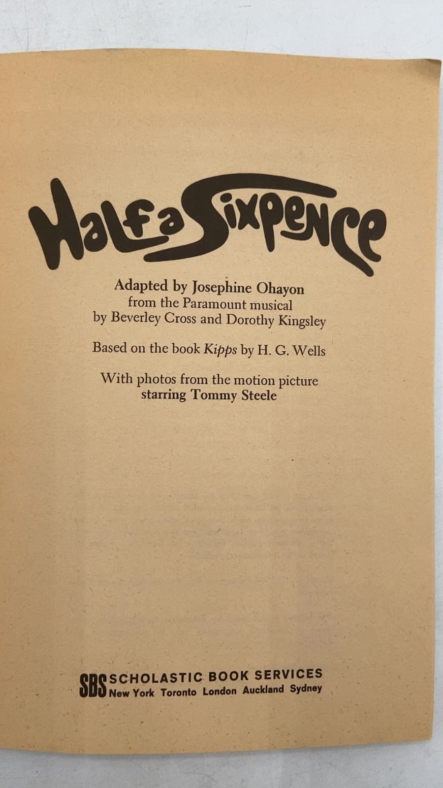 Half a Sixpence by Josephine Ohayon - title page