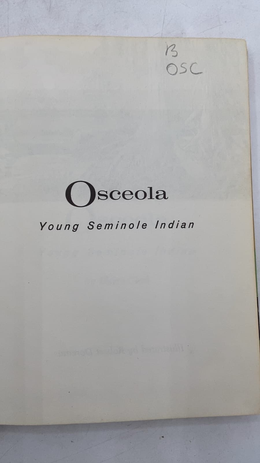 Osceola Young Seminole Indian by Electa Clark - title page