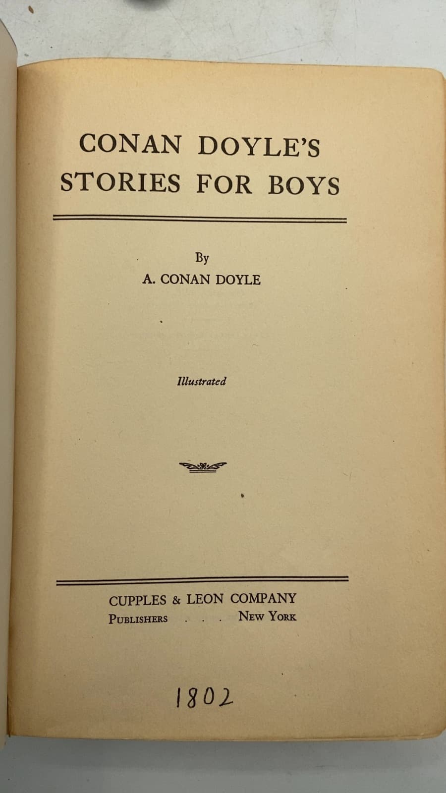 Conan Doyle's Stories for Boys by A. Conan Doyle - title page