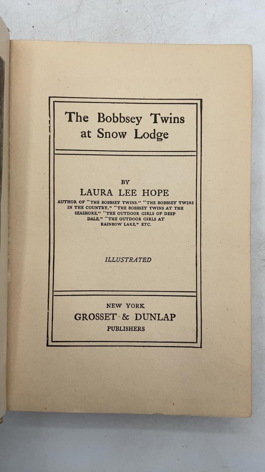 The Bobbsey Twins at Snow Lodge by Laura Lee Hope - title page