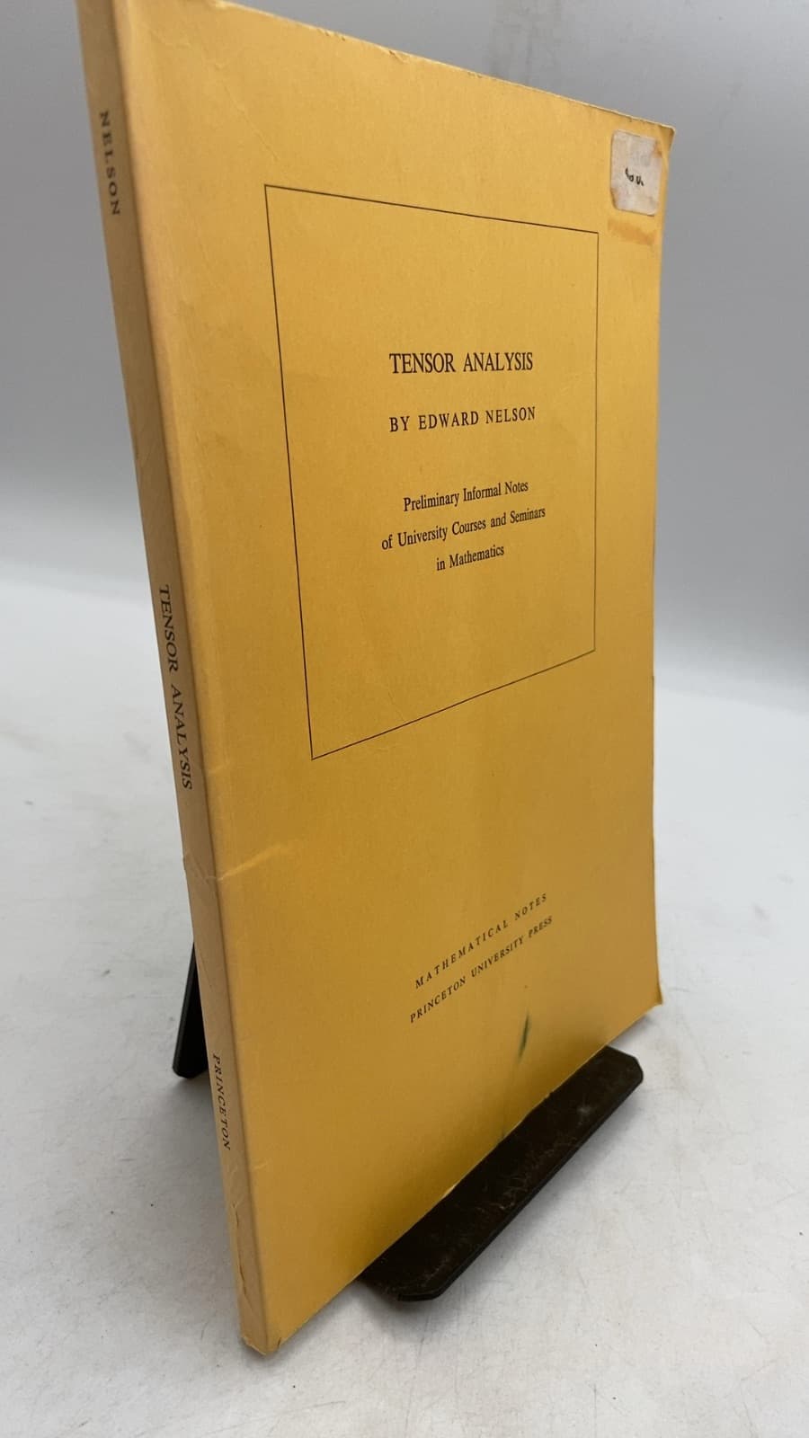 Tensor Analysis by Edward Nelson - front cover
