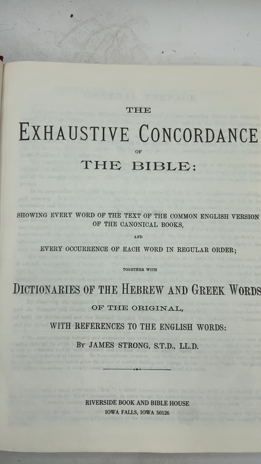 The Exhaustive Concordance of the Bible by James Strong, S.T.D., LL.D. - additional view