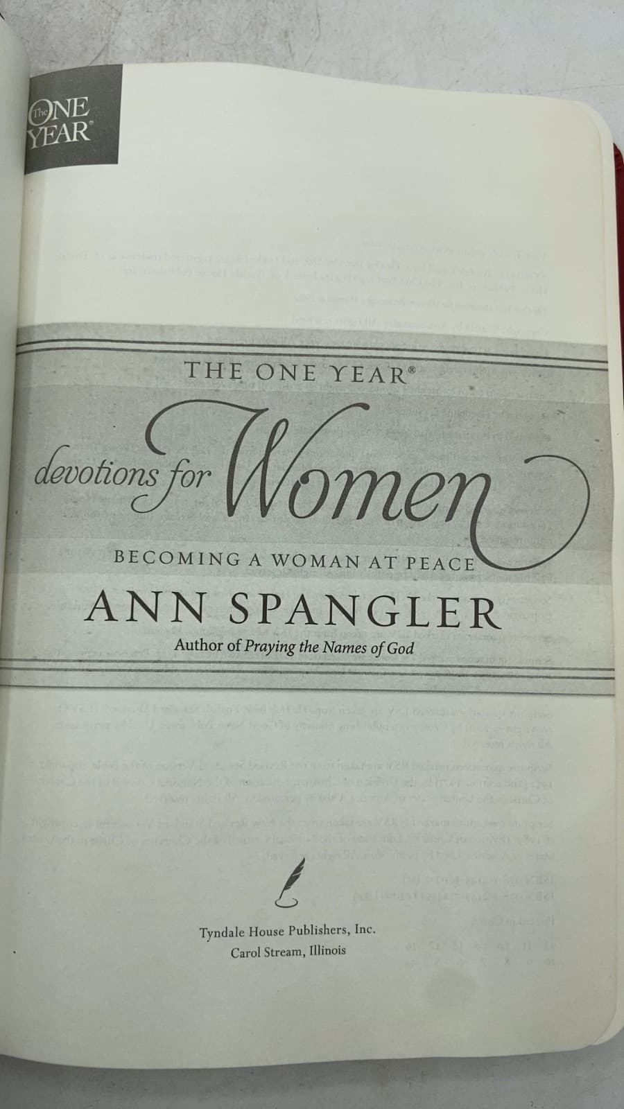 The One Year Devotions for Women: Becoming a Woman at Peace by Ann Spangler - additional view