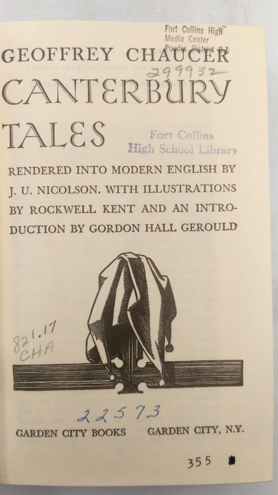 Canterbury Tales by Geoffrey Chaucer - title page
