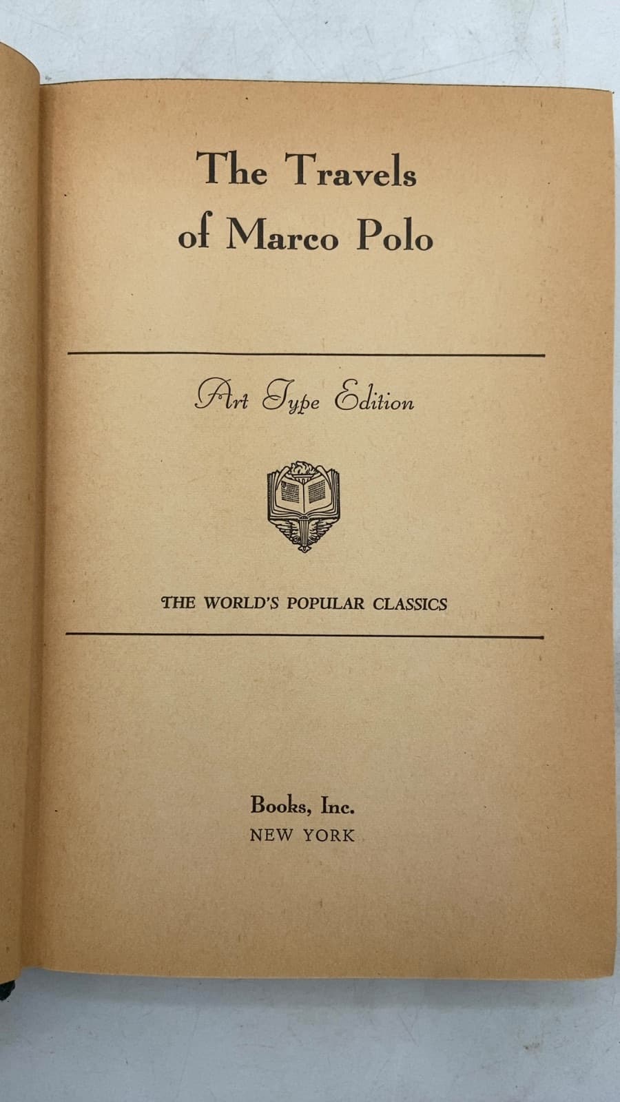 The Travels of Marco Polo by Marco Polo - title page