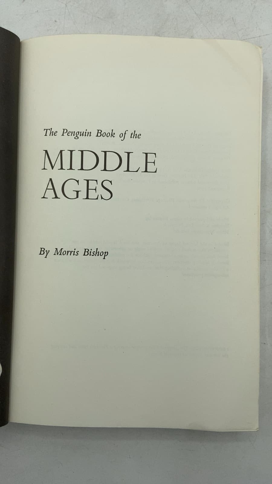The Penguin Book of the Middle Ages by Morris Bishop - title page