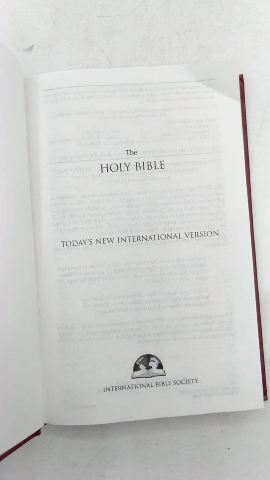 The Holy Bible: Today's New International Version - title page