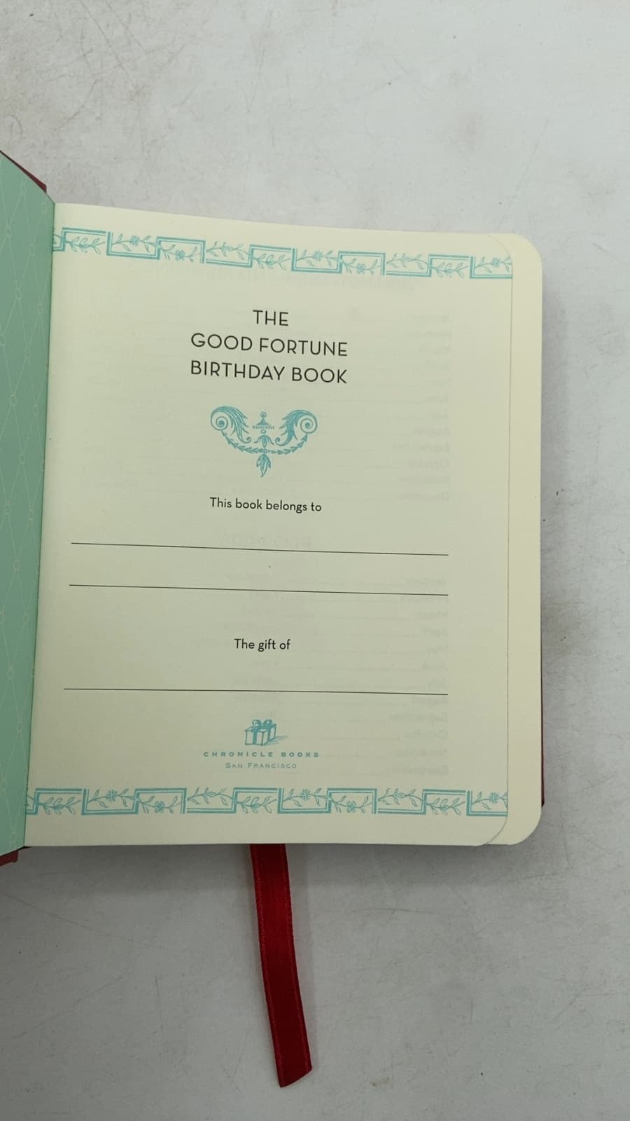 The Good Fortune Birthday Book - title page