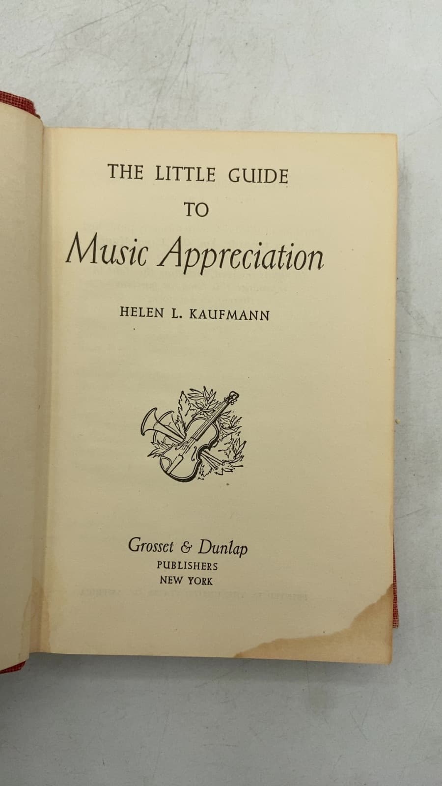 The Little Guide to Music Appreciation by Helen L. Kaufmann - title page