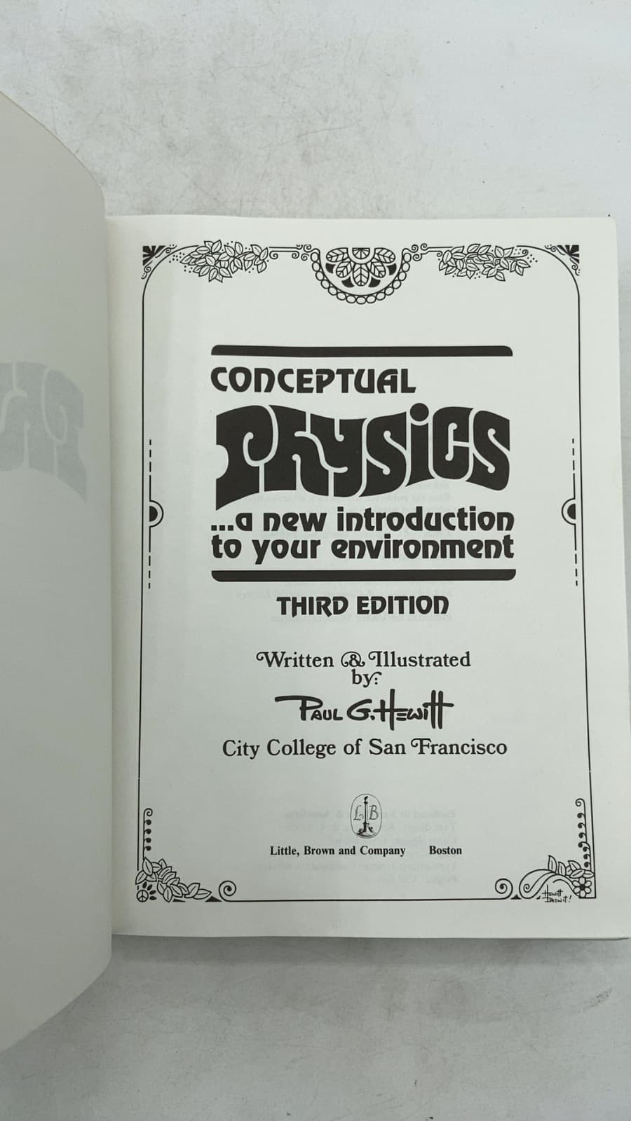 Conceptual Physics: A New Introduction to Your Environment by Paul G. Hewitt - title page